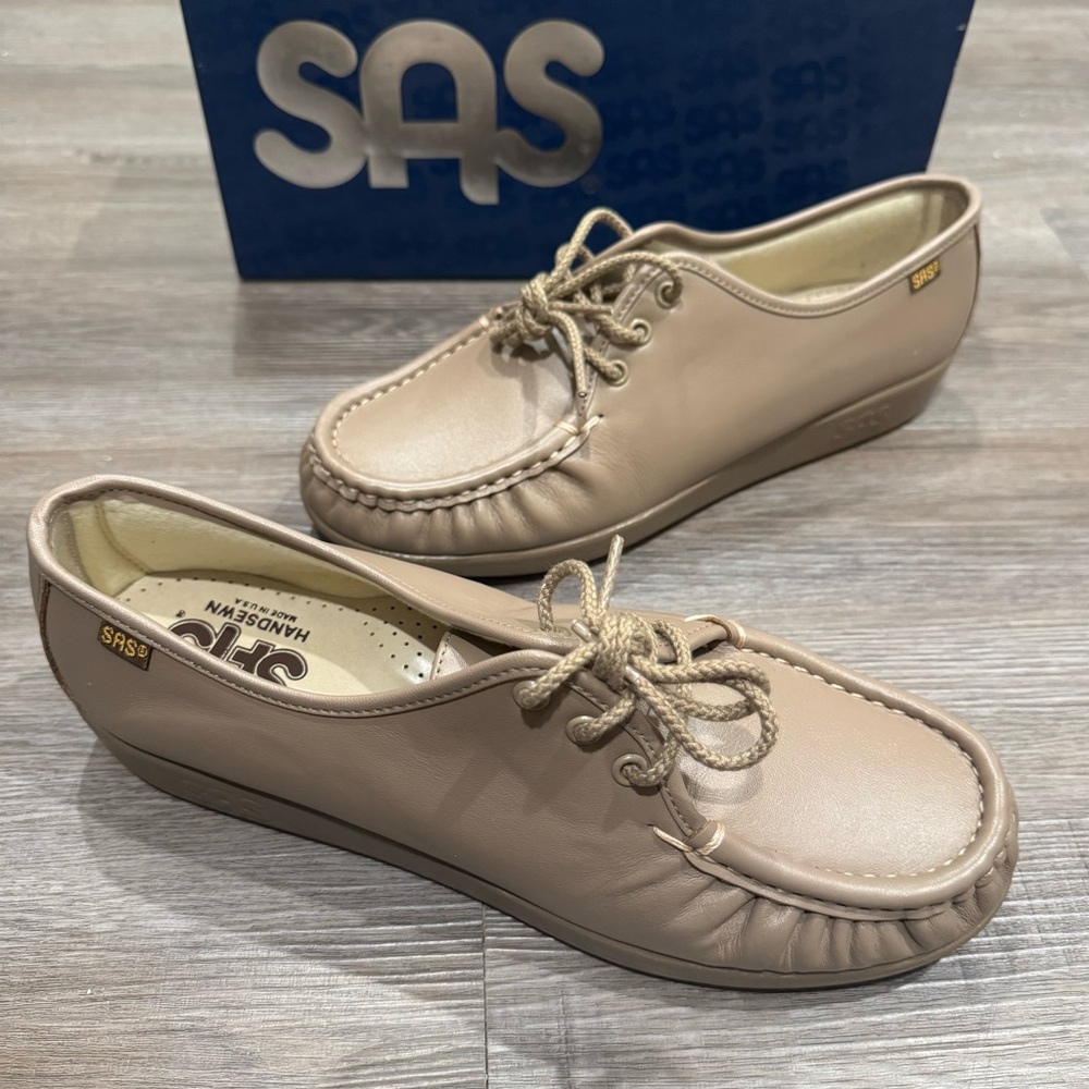 SAS Siesta Mocha Comfort Tie Leather Shoes